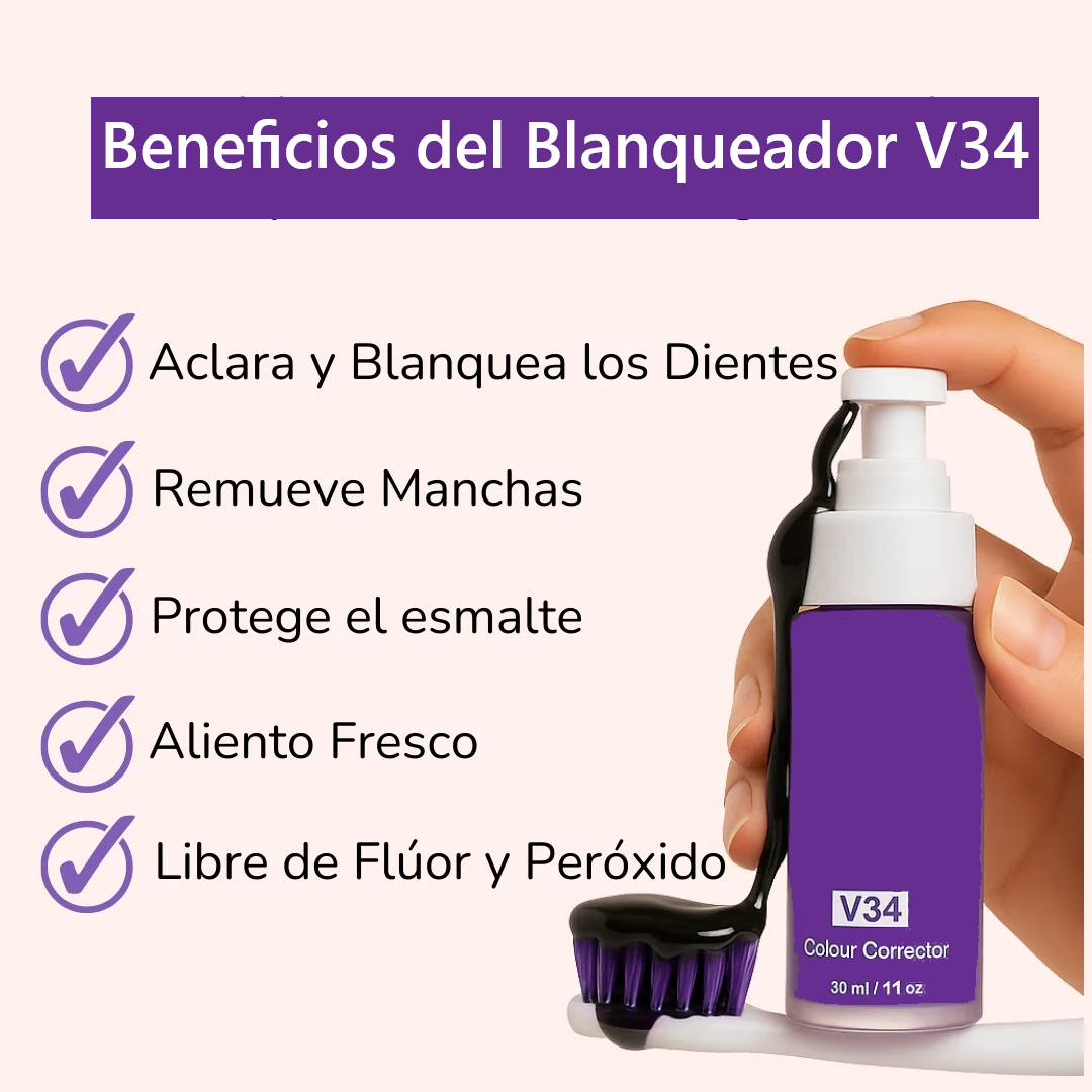 BlanColor v34  Blanquedor Dental en 5 Minutos, BriGlow