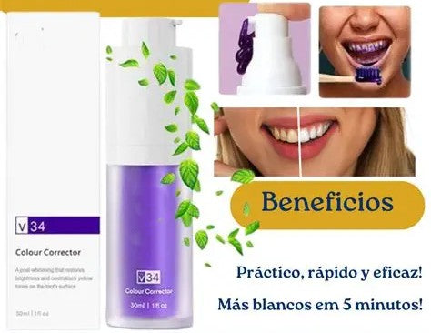 BlanColor v34  Blanquedor Dental en 5 Minutos, BriGlow